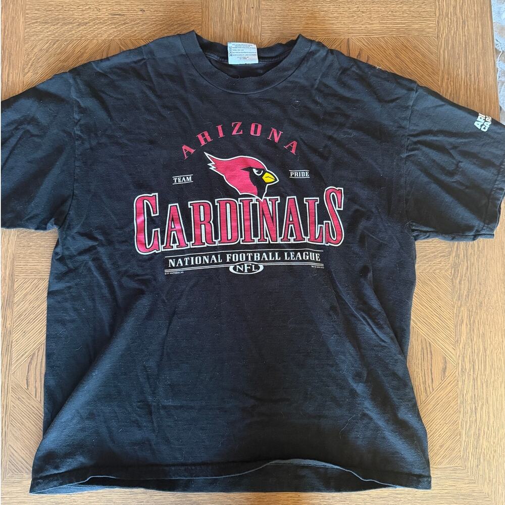Vintage Arizona Cardinals NFL Lee Sport XL Black Graphic Tee Football Y2K
